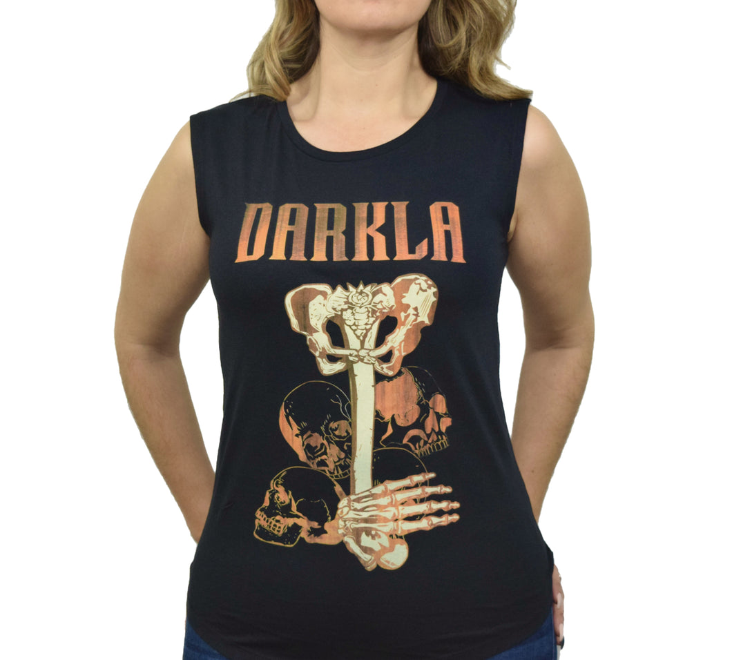 <transcy>Darkla's Limited Edition, Classic BONE KEY TEE TANK FEMME</transcy>